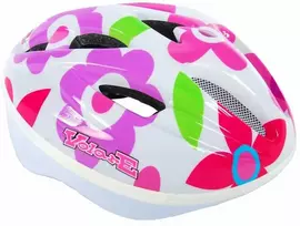 Vaikiškas dviratininko šalmas Volare Deluxe Baltas Flowers - 51-55 cm 85794 (936) (Atnaujinta)