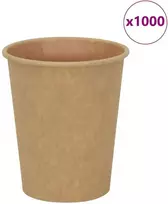 Popieriniai kavos puodeliai 1000 vnt 8oz 200ml Ruda
