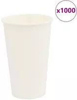 Popieriniai kavos puodeliai, 1000vnt., 16oz, 400ml, baltas