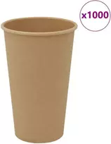 Popieriniai kavos puodeliai, 1000vnt., 16oz, 400ml, ruda