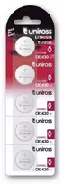 Uniross Batteries Uniross U5CR2430, Vienkartinė baterija, CR2430, Ličio, 3 V, 5 vnt., Sidabras