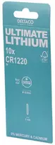 Deltaco ULTB-CR1220-10P, Vienkartinės baterijos, CR1220, Ličio, 3 V, 10 vnt., 40 mAh