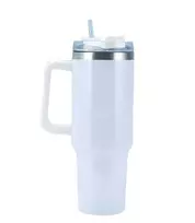 Termo gertuvė puodelis 1200ml su daugkartiniu šiaudeliu, baltas