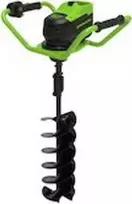 Žemės grąžtas Greenworks GD60EA; 60 V (be akumuliatoriaus ir pakrovėjo)