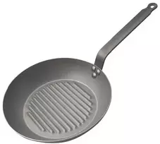 DE BUYER Apvali grilio keptuvė, skersmuo. 30 cm CARBONE PLUS