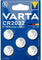 Varta 06032, Vienkartinės baterijos, CR2032, Ličio, 3 V, 5 vnt., 230 mAh