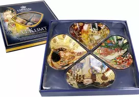 Carmani Lėkštės iš stiklo 4vnt G.Klimt