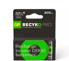 Nežinomas Įkraunami elementai GP RECYKO AAA, 800mAh, 4 vnt.
