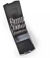 Grąžtas Thurmer Tools Rankinių sriegimo grąžtų rinkinys HSS M3-M12 su standartiniu grąžtu, 28 dalys