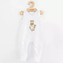 New Baby Nauji baltojo meškiuko medvilniniai šliaužtinukai, 74 (6-9m), 74 (6-9m) dydžio