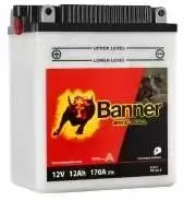 Banner 12Ah Bike Bull +- 12V 170A akumuliatorius 134x80x160mm