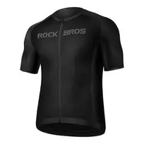Rockbros 15120002006 trumpomis rankovėmis dviratininko marškinėliai XXXL – juodos spalvos