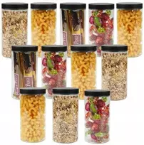 Plastikiniai indeliai maistui saugoti, 500 ml x 12vnt