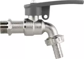 Čiaupas 1/2" x 3/4" išor.sr su vožtuvu ir jungtimi 13 mm žarnai Bradas SIDE LOCK, Brass/Nickel