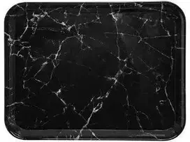 Five_S_Smart Padėklas 33x43cm juodo marmuro spalvos
