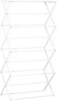 HOMCOM Drabužių arkliukas sulankstomas 8 pakopų bokštinis džiovintuvas metalinis plastikinis baltas 74x35x144cm