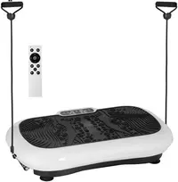 HOMCOM vibracinis treniruoklis su 2 vibracinėmis juostomis, 99 vibracijos lygiai, iki 120 kg, skirtas viso kūno treniruotėms, 200 W