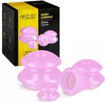 4Fizjo Silikoniniai kiniški puodeliai, 4 vnt., rožiniai, M+