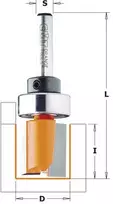 Tiesi pirštinė freza CMT; S=6 mm; D=19 mm; su guoliu