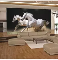Fototapetai - Smėliu šuoliuojantys žirgai 300x231cm (PASKUTINIS)