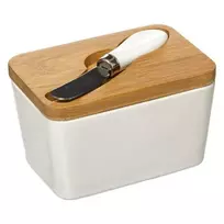 5five Simply Smart Bamboo Maselka su žirklėmis, keramikinė su bambukiniu dangteliu