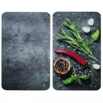 Maximex PIECES Stiklinės apsauginės plokštelės krosnelei ROSEMARY, 2 vnt