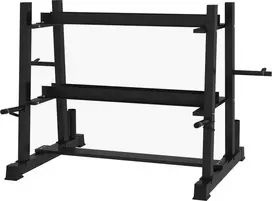 SPORTNOW Hantelių stovas 3 lygių iki 200 kg plieno juodas 131x75x80 cm