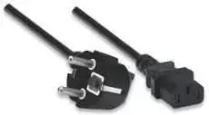 MANHATTAN, Power cable, computer - wall socket, Schuko - C13, 1.8m, 16A, CE, 314695, ICOC 01-NC-B, 300148