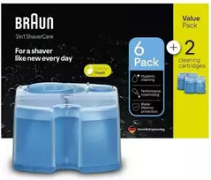 Shaver cleaning cartridge 8-pack CCR6+2 BRAUN