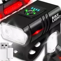 Įkraunamas LED apšvietimo rinkinys dviračiui, priekis + galas