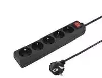 Konnoc DX-5FS 3m penkių lizdų maitinimo juosta su jungikliu JUODA