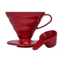 Hario V60-02 plastikinis lašintuvas raudonas