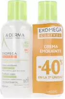 A Derma EXOMEGA CONTROL emollient cream pack 2 x 400 ml