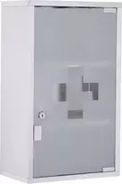 HOMCOM vaistinėlė pirmosios pagalbos spintelė nerūdijančio plieno saugykla 30x18x50cm