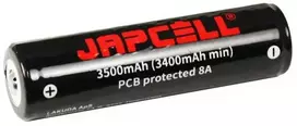 JAPCELL 18650 įkraunama ličio jonų baterija – 3500 mAh