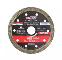 AW-Tools AWTOOLS DEIMANTINIS DISKAS 125×1,5×22,2 / TURBO PLONAS Juodas LINE