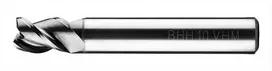 Grąžtas Baildon DIN 6527 K FWP3A 10 mm karbido galinis frezas, VHM TiAlN, Z3, 66-11 mm