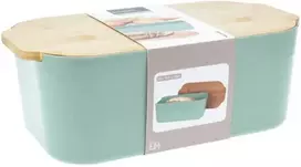 Vilde Bamboo Duonos dėžutė su bambukiniu dangteliu, 33 x 18,5 x 12 cm