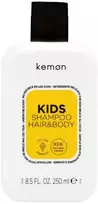 Kemon Kids Šampūnas Hair & Body švelnus plaukų ir kūno prausiklis vaikams, 250 ml