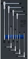 Bgs Technic Įrankių dėklas 1/3: Atsuktuvų rinkinys su slankiojančia T formos rankena | vidinis šešiakampis | 2 - 10 mm | 8 vnt. (6081)