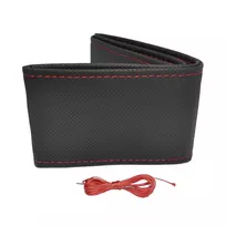 Amio Perforuotas vairo užvalkalas su adata ir siūlais 38–39 cm - juoda / raudonos siūlės