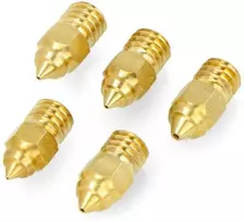 Creality MK-ST žalvarinis antgalis 0.25mm/0.4mm/0.6mm/0.8mm - plastikas 1.75mm - žalvaris - 5 vnt
