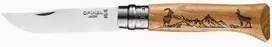 "Opinel" peilis 8 inox ąžuolas Animal series - zomšinis