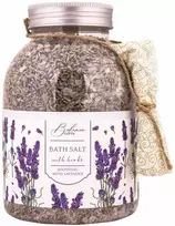XL atpalaiduojanti vonios druska su žolelėmis "Raminanti levanda" (1200g)