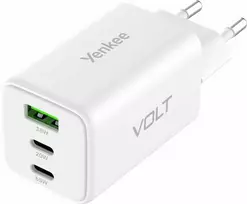 Yenkee Įkroviklis jungiama į tinklą 3xusb 65w 3,24a power delivery 3.0 qc4.0