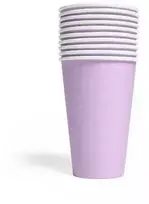 Globos Europe Bv Levandų spalvos popieriniai puodeliai, 350 ml, 10 vnt.