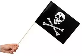 Globos Europe Bv Piratų vėliava ant pagaliuko