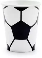 Party Deco Futbolo popieriniai puodeliai, 6 vnt.