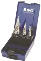 Grąžtas Bohrcraft Spiralinis trinkelių frezavimo staklės STB3-KS 4-12/4-20/4-30mm HSS-G - 3 dalys - ABS dėžutė