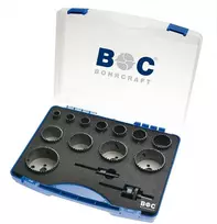 Gręžimo karūnėlių rinkinys HSS-Bi-Metal BOHRCRAFT su adapteriais,14 vnt.